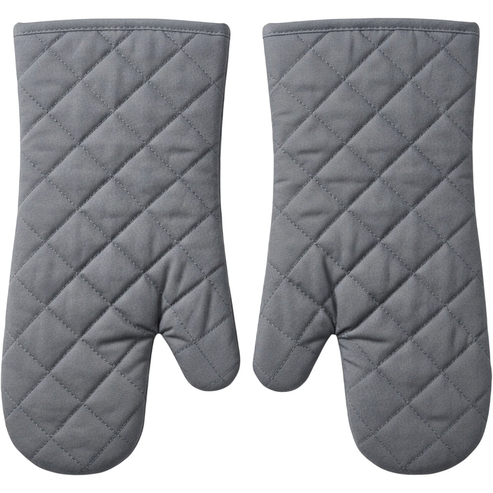 Flins Quilted Cotton Oven Mitt Pair Slate