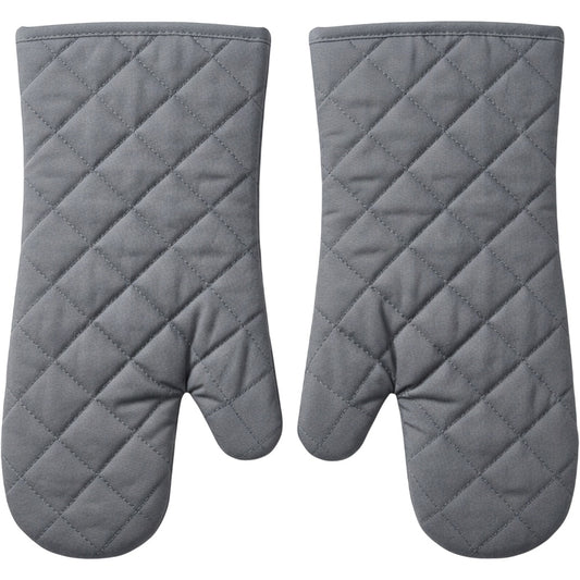 Flins Quilted Cotton Oven Mitt Pair Slate