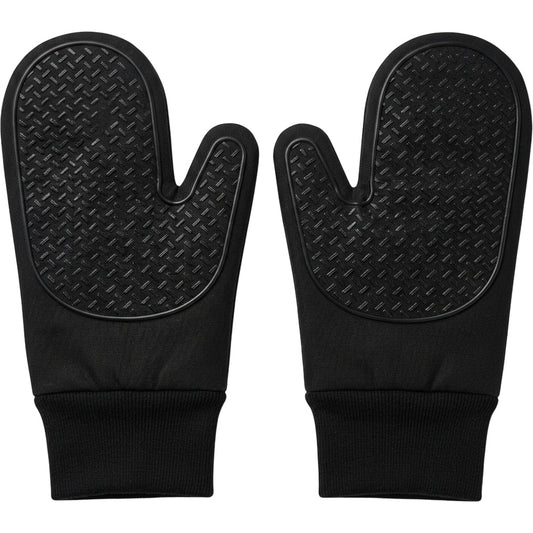 Flins Silicone Grip Oven Mitt Black 2 Pack
