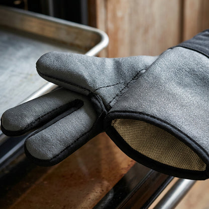 Flins Split-Finger Oven Glove 36 cm Charcoal - Detail view